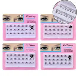 Falska ögonfransar Fashion 8/10/12/14mm Professional Makeup Individual Cluster Eye Lashes ympning Fake Natural Eyelash Extension