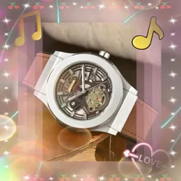الجريمة الممتازة Mens Hollow Severon Dial Watches Quartz Movement Time Clock Watch Houndine Leather Buckle Three Stiches Elegant Vintage All the Crime Wristwatch