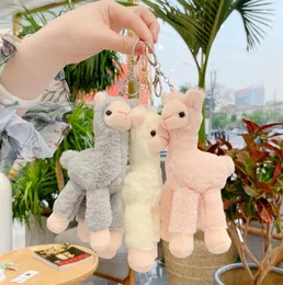 Plush Alpaca Keychain Soft Key Chain Ornament Cartoon Designed Cute Key Chains Funny Souvenir Gift For Kid Pendants