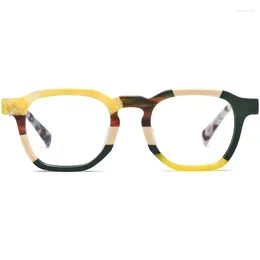 Gafas de sol Marcos Moda Acetato Estilo Multicolor MaSquare Hombres Anteojos Marco Personalidad CanMatch Prescripción BlueLight Gafas Unisex