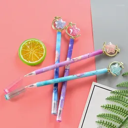 PCS Constellation Gel Pen 0.5mm Girl Gister Gift Stationery Office School Writing Supplies Kawaiiのための星空の黒インク