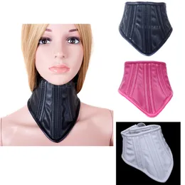 Giocattoli per adulti cartilagine corsetto unisex collare a collo limpasto in pelle per mezza faccia maschera bdsm vincolante schiavo schiavo giocattoli di gioco per adulti 230413