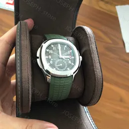 Inne zegarki Najlepiej sprzedają się moda Wysokiej jakości automatyczny zegarek 40 mm zielony 5164 Aquanaut Travel Time Ruch Mocnecing Transparent Mens guma w J230413