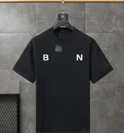 디자이너 남성 여성 밴드 티셔츠 패션 흑백 짧은 슬리브 고급 스러움 모노그램 티셔츠 플러스 아시아 크기