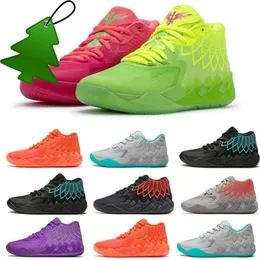 Basketskor MB.01 Lamelo Ball Mens Basketball Shoes Rick and Morty inte härifrån City Black Blast Buzz City Rock Ridge Red Lo