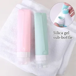 Storage Bottles Japanese-style Silicone Sub-bottling Travel Set Shampoo Cosmetic Bottle Squeeze