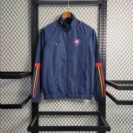 Orlando City Sc Męska kurtka Windbreaker Jerseys Full Zipper Stand Okoł Kllar Windbreakers Men Mash