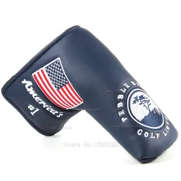 Otros productos de golf USA American No1 Flag Long LifeTree White Putter Cover Headcover Closure para Blade 230413