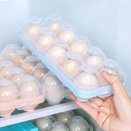 Vorratsflaschen 10 Grid Egg Box Luftdicht Frischhaltebehälter Crisper Eggs Transparenter Spender für Kühlschrank Kühlschrank Küche