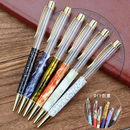 DIY Pen Marble Crystal Point Pens المصنوعة يدويًا رمال الرمال اللمعان اللمعان DH87