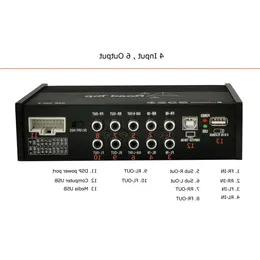 Freeshipping Car Audio DSP -förstärkare med 31 band Equalizer 4 -kanal för Peugeot 208 308 508 2008 3008 5008 PLCIV