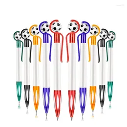 Penne a sfera a forma di calcio da 100 pezzi Football Party Inchiostro nero Retrattile Multicolor Punta media 1,0 mm