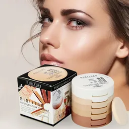 Пудра для лица 5 в 1 Прессованная пудра для лица Contour Shading Concealer Foundation Palette Foundationstion рассыпчатые пудры для макияжа 231113