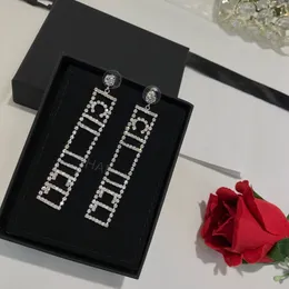 Personalizado longo borla anéis de orelha charme strass letras brinco Dangler brincos de designer para mulheres elegantes jóias brincos de casamento g5