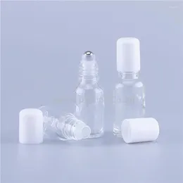 Butelki do przechowywania napełnione 100 ml 50 ml 30 ml 20 ml 15 ml 10 ml 5 ml przezroczyste przezroczyste szklane rolki z metalowymi kulkami wałków
