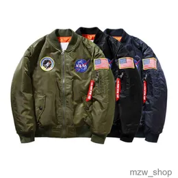 Men's Jackets New Nasa jacket Flight Pilot Mens Stylist Bomber Ma1 Jacket Windbreaker Embroidery Baseball Military Section S-xxl T67S