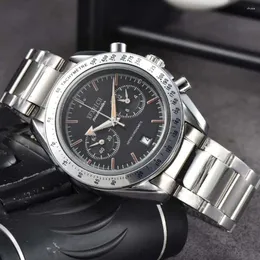 손목 시계 MENS를위한 최고의 오리지널 브랜드 시계 고급 다기능 자동 날짜 워치 비즈니스 크로노 그래프 스포츠 쿼츠