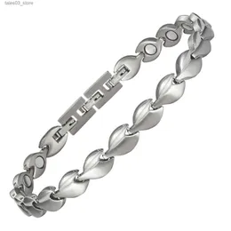 Anklets Wollet Rostfritt stål Magnetiskt ankelarmband för kvinnor med magneter smycken gåva Q231113