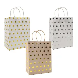 Wrap Prezent 5PCS Złote Dot Paper Bags