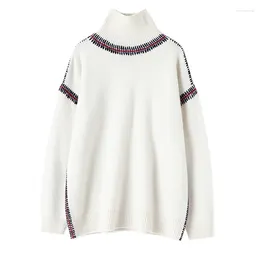 Kadın Sweaters Kış Moda Desingers Kaşmir Yurtsever Kazak Damla Damla Omuz Uzun Kollu Kadınlar Gevşek Şık Külük