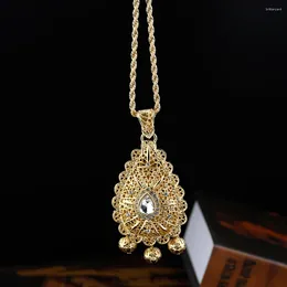 Pendant Necklaces Sunspicems Charm Gold Color Morocco Women Necklace Ball Nacklace Arabic Jewelry Algeria Ethic-Style Sunflower