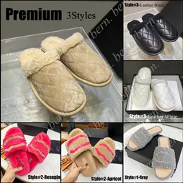 Pantofole di lana peluche da donna di qualità premium 3Styles Stivali per scivoli invernali per interni domestici Scarpe calde 35-42
