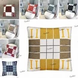 Designer Brand Pillow Case Woven Jacquard Custom Cushion Cover Sofa Wool Covers Heat Home Textiles Bed