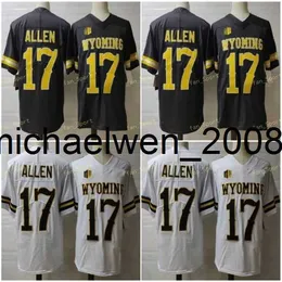 Mich28 kbshopNCAA Wyoming Cowboys #17 Josh Allen Brown White Jersey Coffee Cheap College Football Stitcehd No Name Men Youth Kid Women Adult S-3XL