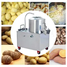 Máquina de limpeza de batata com escova de rolo vertical Máquina de lavar vegetais Máquina de descascar batata