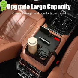 Ny Universal Car Storage Box Armest -arrangörerna bil Interiör Stullande städande tillbehör för Telefon Tissue Cup Drink Holder C2P3