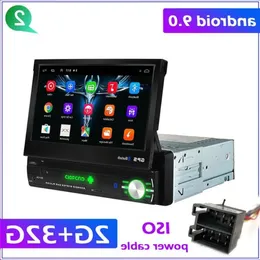 Freeshipping 1Din Car Radio GPS Navigation 7 "HD Infällbar skärm 90 Multimedia Player Universal Camera Audio Video Player No D Bqow