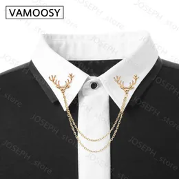 TIE CLIPS HOT MEN BROOCH 2018 Fashion Brouches Broches Brooches Hight Brooch Deer-Deer Chain Clip Clip Clip Shirt buted pin accessories J230413