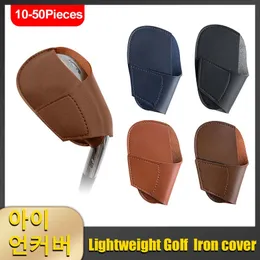 Inne produkty golfowe 1050pcs Iron Club Cover Rod Case Protective Case Pu skórzane kliny Pokrywa akcesoria sportowe Putter Protector 231113