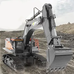 Freeshipping HuiNa 1:14 1592 RC Alloy Excavator 22CH Big RC Trucks Simulation Excavator Remote Control Vehicle Toy for Boys Itjik