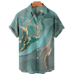 Mens Casual Shirts Unisex Shirt Cool Abstract Rendering Tie Dye 3D Print Hawaiian Shirts Retro Mens Shirt Casual Short Sleeve Breattable Top 230413