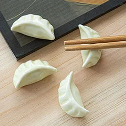 Chopsticks söta dumplingsform keramiska hållare stativ pinnar rack kudde japansk stil köksbordsartiklar