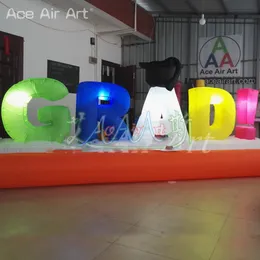 Colorful Inflatable Decoration For Graduations Inflatable Letters"Grad!" With Pencil And Dr. Hat