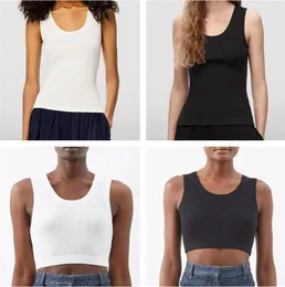 Zbiorniki damskie Camis Anagram-Embram-Embroided Cotton-Blend Tank Shorts Ery Designer Vest Joga Suit dzianins sports bra mini femme cropped dams tees tops