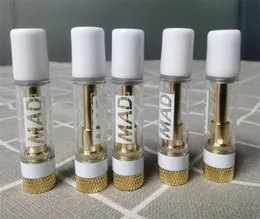 Personalizar Vazio Mad Labs Tanque Atomizador Diposable Vape Pen Pod Embalagem 1.0ml 0.8ml 510 Thread Cartucho de Bobina Cerâmica de Resina Viva
