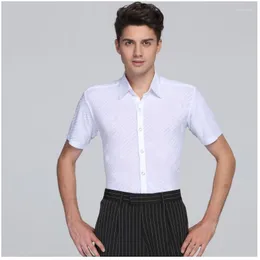 Stage Wear Camicia da ballo latino / Maschile / Abito da ballo Costumi Esercizio moderno T-shirt da uomo Giacca da ballo B-6996