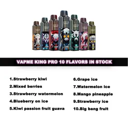 NEWEST 100% Authentic VAPME KING PRO 12000 Puffs Disposable Vape 10 FLAVORS IN STOCK MESH COIL 20ml 850mAh Battery TYPE C Rechargeable 0% 2% 3% 5% VS Tornado 9000 10000