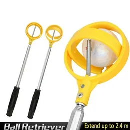 Other Golf Products Telescopic Ball Catcher Retractable Automatic Lock Scoop Pickup Tool 230413