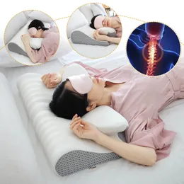 Kissen Fuloon Contour Memory Foam Cervical Ergonomische orthopädische Nackenschmerzen für Seite Rücken Bauch Schläfer Heilkissen 231113