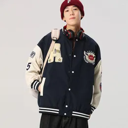 Herrjackor herr våren 2023Brand varsity street stil broderad mode vintage verktyg jacka par harajuku basebollkläder