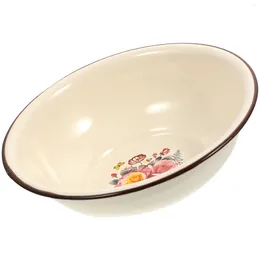 Tigelas de bebê lanche recipientes esmalte bacia vintage saladeira armazenamento retro lavagem mistura cozinha doméstica