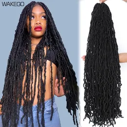 Hair Bulks 18 24 36 Inch 6 Packs Soft Locs Crochet Hair Faux Locs Crochet Hair Pre Looped Crochet Hair for Black Women 21 StrandsPack 230413