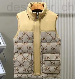 Men's Vests designer luxury yg8090 mens vest zipper denim puffer bodywarmer down cotton gilet sleeveless winter jeans jacket coat X3HE
