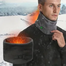 Masowe maski twarzy szyi gaiter USB Electric podgrzewany szalik szyi polarowy na dzianina 3 poziomy mężczyzn i kobiet na zewnątrz 231110