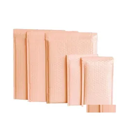 Present Wrap 50st Pink Poly Bubble Mailers Padded kuvert BK Fodrade PolyMailer Påsar för förpackning Maile Self Seal 220427 Drop Deliver Otyuc