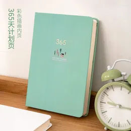 Kreatives Arbeits-Agenda-Buch, 365-Planer-Notizbuch, bunte Innenseite, Illustration, jährlicher Tagesplan, Aufzeichnung des Lebens, Briefpapier